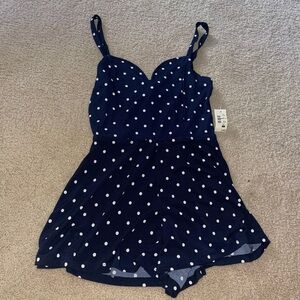 Women’s Blue/White Polka dot Romper